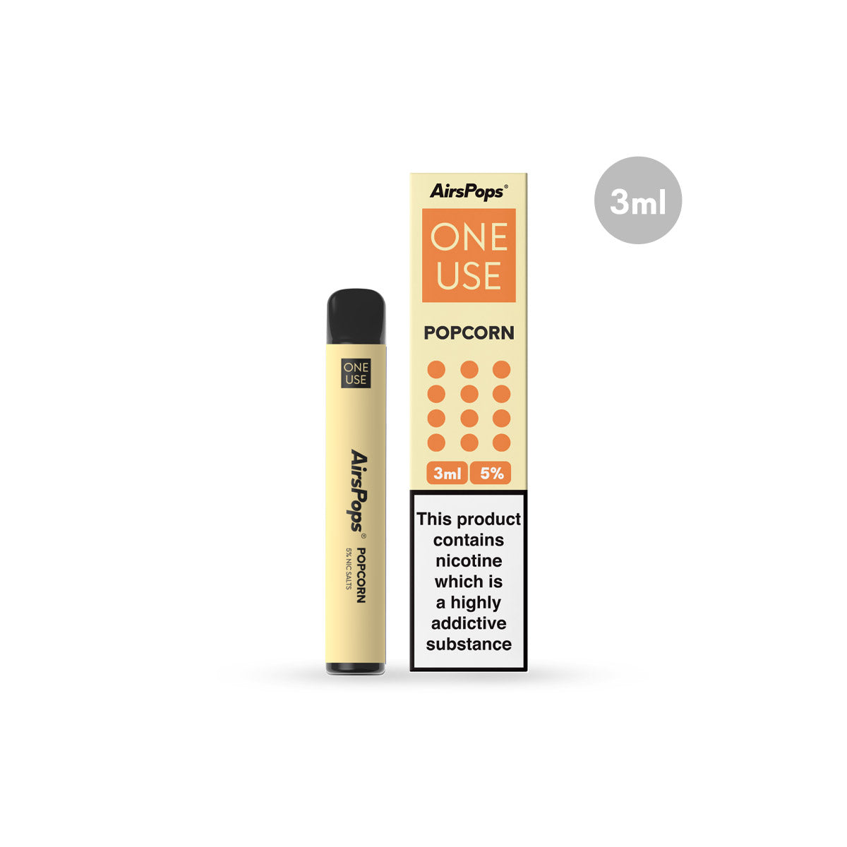 AirsPops ONE USE 3ml - Popcorn GLOBAL AIRSCREAM UK Limited AirsPops ONE USE 3ml - Popcorn GLOBAL AIRSCREAM UK Limited